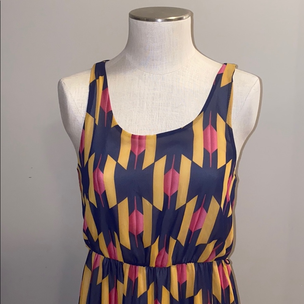 Geometric fall maxi dress